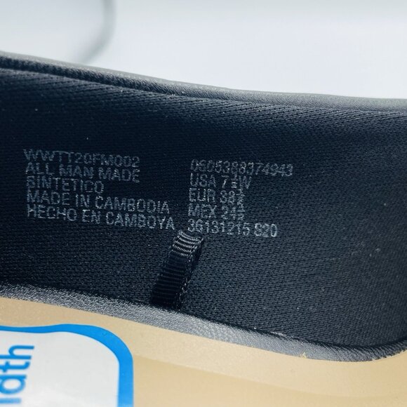 Time and Tru Shoes Womens Size 7.5 Wide Black Kitten Heels Slip On Career Office - Picture 11 of 12